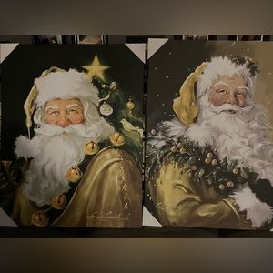 Brand New Susan Comish Santa canvas paintings